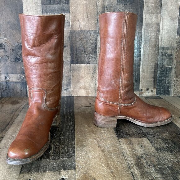 Frye 2955 Vintage White Label Tall Campus Boots Mens 11 D - Picture 10 of 12